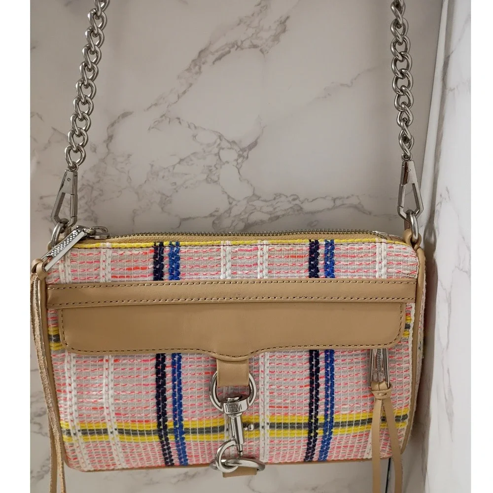 REBECCA MINKOFF Mini M.A.C. Pink Tweed Crossbody Bag - NWOT